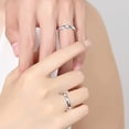 thumbnail image 3 of Anillos de Plata de Ley 925 TUNC Ajustables de Pareja, 3 of 5