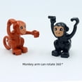 thumbnail image 2 of Bloques de construcción granulares grandes, animales, tigre, panda, león, mono, escena de combinación gratuita, accesorios de plástico, 2 of 6