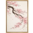 thumbnail image 6 of Framed Canvas Print Japanese Cherry Blossom Branch Wall Art Elegant Sakura Botanical Decorative for Living Room Bedroom - 24"x36" NATURAL, 6 of 8
