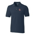 thumbnail image 2 of Men's Cutter & Buck Navy St. Louis Cardinals Big & Tall Advantage Pique DryTec Tri-Blend Polo, 2 of 3