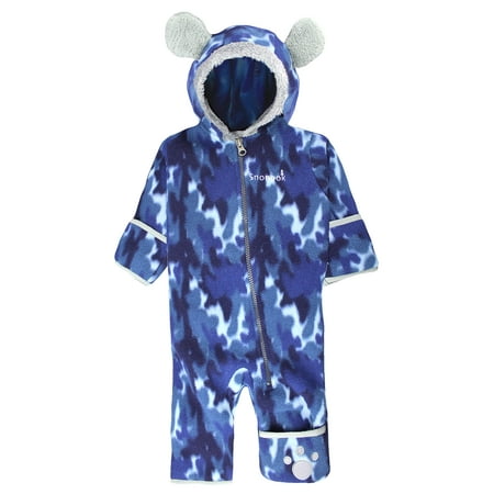 

Snonook Baby Bunting - Winter Suit for Girls and Boys with Fleece Hood and Mittens Urban Camo 12/18 Months
