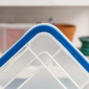 IRIS USA 44 Quart Weatherpro Plastic Storage Bins, Clear, 4 Counts Pack