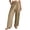 Yellow, variant on Gubotare Trousers Women Womens Casual Linen High Waist Pants Drawstring Loose Fit Summer Pants Trousers with Side Pockets (Brown,S)