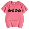 thumbnail image 4 of MEZZALL T-Shirt pour Filles Tout-Petits Imprimé Floral Col Rond Manches Courtes T-Shirt Décontracté Classique, 10-11 Ans, 4 of 5