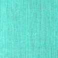 thumbnail image 1 of Ahgly Company Machine Washable Indoor Square Solid Turquoise Blue Modern Area Rugs, 5' Square, 1 of 4