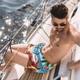 thumbnail image 2 of luoweisi Men's Beach Shorts Quick Dry Swim Trunks with Mesh Lining Santa Claus Vacation S, 2 of 5