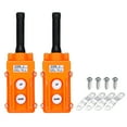 thumbnail image 1 of Uxcell 2 Pcs Interruptor de botón de presión para grúa a prueba de lluvia, estación de control de pendant hacia arriba y hacia abajo, COB-61, 2 vías naranja, 1 of 6