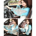 thumbnail image 6 of Sun Protective Shawl with Flared Sleeves Cooling Arm Sleeve Covers Breathable Sun Blocking Wrap Shawl for Outdoor Travel, 6 of 9