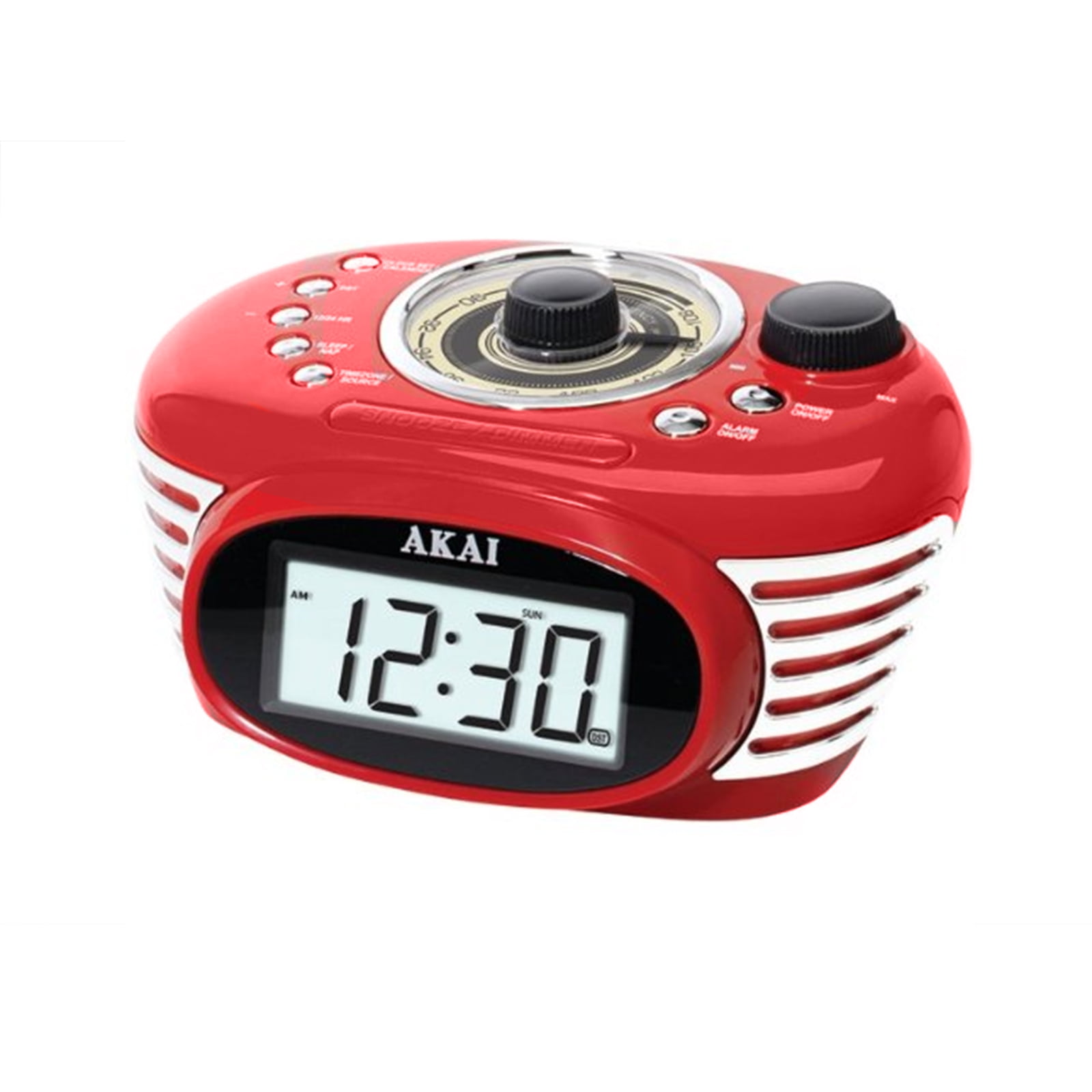 Akai Retro Alarm Clock RadioRed