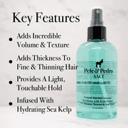 Pete & Pedro SALT - Natural Sea Salt Spray Volume, Texture, Hold, 8.5 oz.