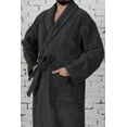 thumbnail image 5 of Felux Natural Luxury Bathrobes, 100% Turkish Natural Cotton, Unisex, High Absorbent and Soft, Hotel and SPA Comfort (Medium/Large-Dark Grey), 5 of 6