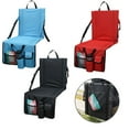 thumbnail image 3 of Chaise Dossier Portable Coussin de Siège Pliable Sièges de Gradins pour Camping Stade Rouge, 3 of 8