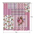 thumbnail image 5 of Pioneer Flower Floral Print Pattern Shower Curtain 72"x72" ,Bathroom Decorative Shower Curtains Set with 12 Hooks,Modern Waterproof Washable Shower Curtain, 5 of 6