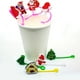 thumbnail image 4 of Cubierta de paja navideña, puntas de silicona, tapa antipolvo para beber, tapón de paja Yeti de muñeco de nieve de Papá Noel, decoración de paja reutilizable para fiesta de Navidad, 4 of 4