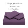 thumbnail image 3 of Chanasya Duvet Cover King Set Ultra Soft Solid 3-Piece Bedding - Luxurious Silky Soft Brushed Microfiber Comforter Cover Combo- Zipper Closure (1 Duvet Cover & 2 Pillow Sham) Aubergine - King, 3 of 3