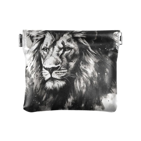 Leather Coin Wallet 4.33x3.74 Inch Portable Coin Wallet Coin Wallet Paper Wallet Card Wallet Storage Wallet Stylish and Sophisticated The Lion King
