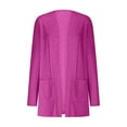 thumbnail image 5 of ibuvkizy Cardigan Sweaters for Women Clearance!Womens Casual Knit Long Cardigans Women's Solid Color Long Sleeve Casual Tops Blouse with Pocket Cardigan Outwear Pink,S, 5 of 6