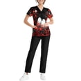 thumbnail image 5 of Halloween Scrubs for Women Set Jogger Scrub Set Nursing Uniform with Pocket, 5 of 5