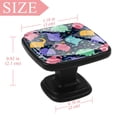 thumbnail image 3 of 4 Pcs Square Cabinet Handle Cupboard Knob Drawer Pulls Handle Elephant Drawer Knobs with Screws Furniture Decoration, 3 of 5