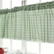 thumbnail image 3 of Cortina corta con varilla para ventana, balcón, armario de cocina, panel verde Green Grid, 3 of 8