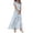 A-Blue88, variant on SonxaHe Women's V Neck Floral Dress Ruffle Sleeve Flowy Party Maxi Dress Pink S