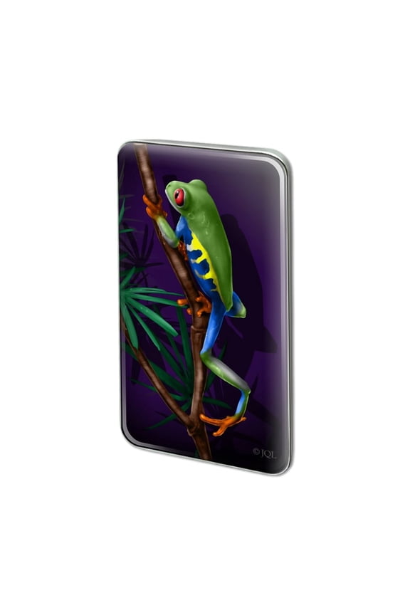 South American Tree Frog in Profile Metal Rectangle Lapel Hat Pin Tie Tack Pinback