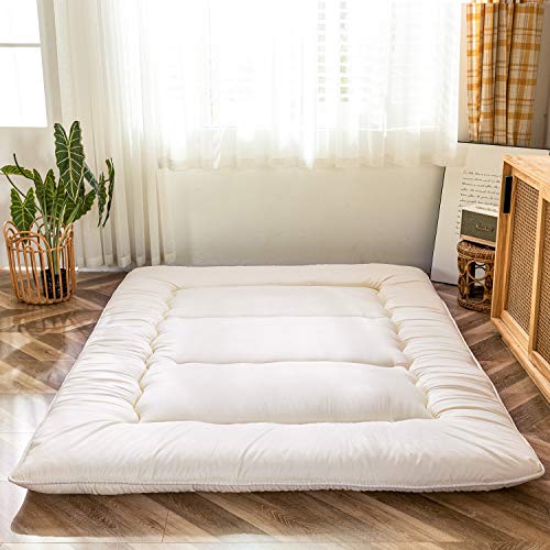 Folding Tatami Mattress Single Double Anti-Slip Floor Mat Sleeping Pad Nap Japanese Futon Mattresses for Living Room Dormitory A Twin