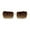 Gold Brown, variant on Mens Luxury Rimless Squared Rectangular Fashion Sunglasses Gold Light Grey