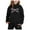 Black, variant on Preppy Sweatsuit for Girls Bow Print Hoodie Jogger Pants Set, 2-Piece, Sizes 3-4T