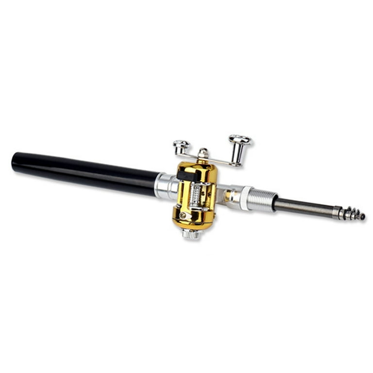Cheers.us Pen Fishing Rod Reel Combo Set Mini Pocket Telescopic Fishing Pole Kit with Fishing Rod and Spinning Reel Combo Kit for Saltwater Freshwater