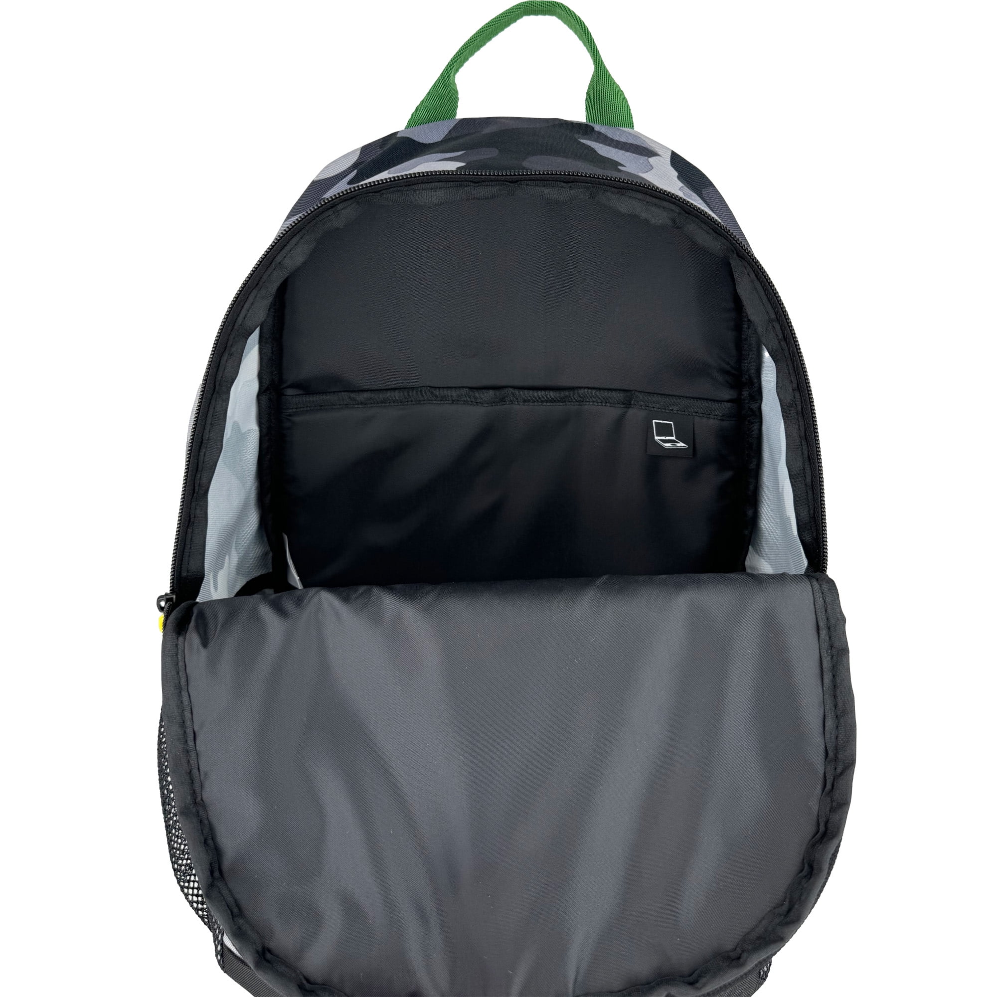 John Deere Boys' August 17" Laptop Backpack with Lunch Box, Black Camo