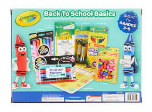 Basic Crayola School Supply Kit – Back to School 6 Items (Washable Crayola  Markers Bundle) – Piggyback Shop