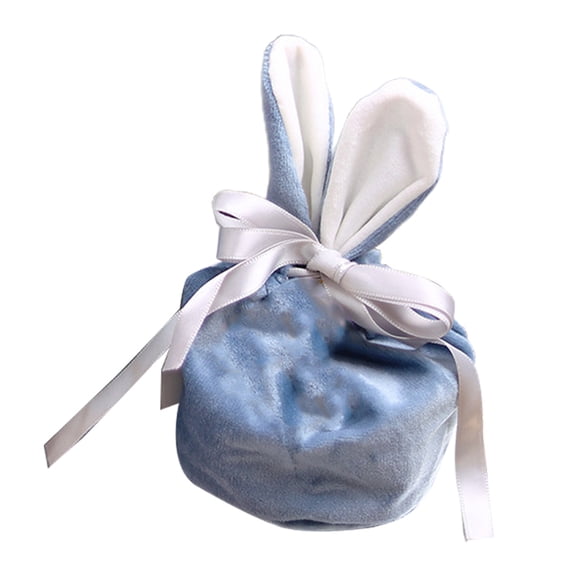 AYYUFE Storage Holder Bunny Ears Design Decorative Velvet Bag Easter Gift Bag For Easter