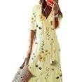 thumbnail image 4 of DYMADE Retro Sling Maxi Flowy Summer Loose Women Boho Dress, 4 of 4