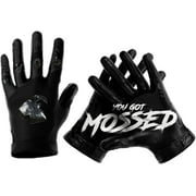 G.O.A.T. "Silhouette" You Got Mossed - Ultra Grip Football Gloves - Superior Grip, Breathable Design, Perfect Fit for All Weather Conditions