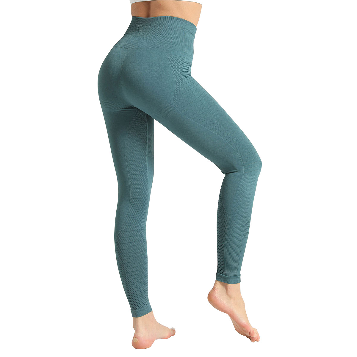 HAWEE Women's High Waisted Yoga Pants 7/8 Length Leggings Workout Tummy