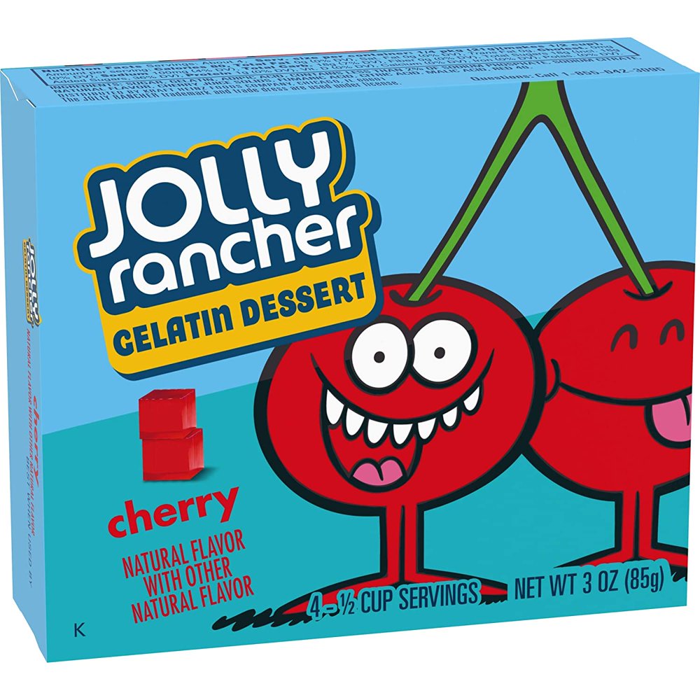Jolly Rancher Sour Cherry Gelatin Dessert, 4 3 oz Boxes