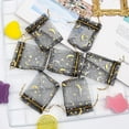 thumbnail image 2 of 100 Pieces Moon Star Organza Jewelry Candy Bags, 2.7x3.5 Inch Sheer  Organza Pouch Small Gift Bags with Drawstring for Wedding Party Favors, 2 of 6
