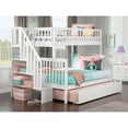thumbnail image 5 of Bowery Hill Traditional Wood Twin over Full Bunk Bed with Trundle in White, 5 of 6