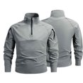 thumbnail image 2 of PAFNAFHF Casual Quarter Zip Pullover Men Golf Windbreaker Athletic Lightweight Jacket Hiking Running Sweatshirt with Pocket XL, 2 of 5