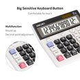 thumbnail image 2 of Deli 12-Digit Desktop Calculator, Battery & Solar Powered Standard Calculator with Extra Large LCD Display for Office Business School Home Daily Use Students, 2 of 9