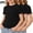 Black, variant on WAVSUF T-Shirt for Girls 3 Pack Round Neck Short Sleeve Classic Fit 2026 Summer Daily Knitted Tees Pink Size 13/14