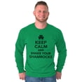 thumbnail image 5 of Keep Calm Shake Shamrocks St Paddys Long Sleeve TShirt Men Women Brisco Brands X, 5 of 6