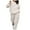 White, variant on UAMVSH Sweatsuits Women 2 Piece Outfit Corduroy Oversized Sweatshirt Jogger Pant Tracksuit Soft Crewneck Pullover Lounge Set with Pockets