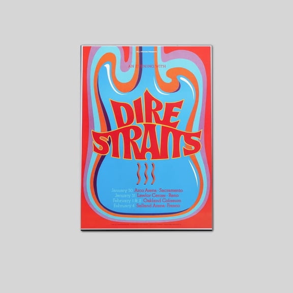 Dire Straits Concert Poster Music Classic Rock Decor Printable Poster Size 24''x36'' Goldengate