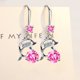 thumbnail image 2 of -Pendientes de Cristal para Mujer Pendientes de Temperamento Largo, 2 of 6