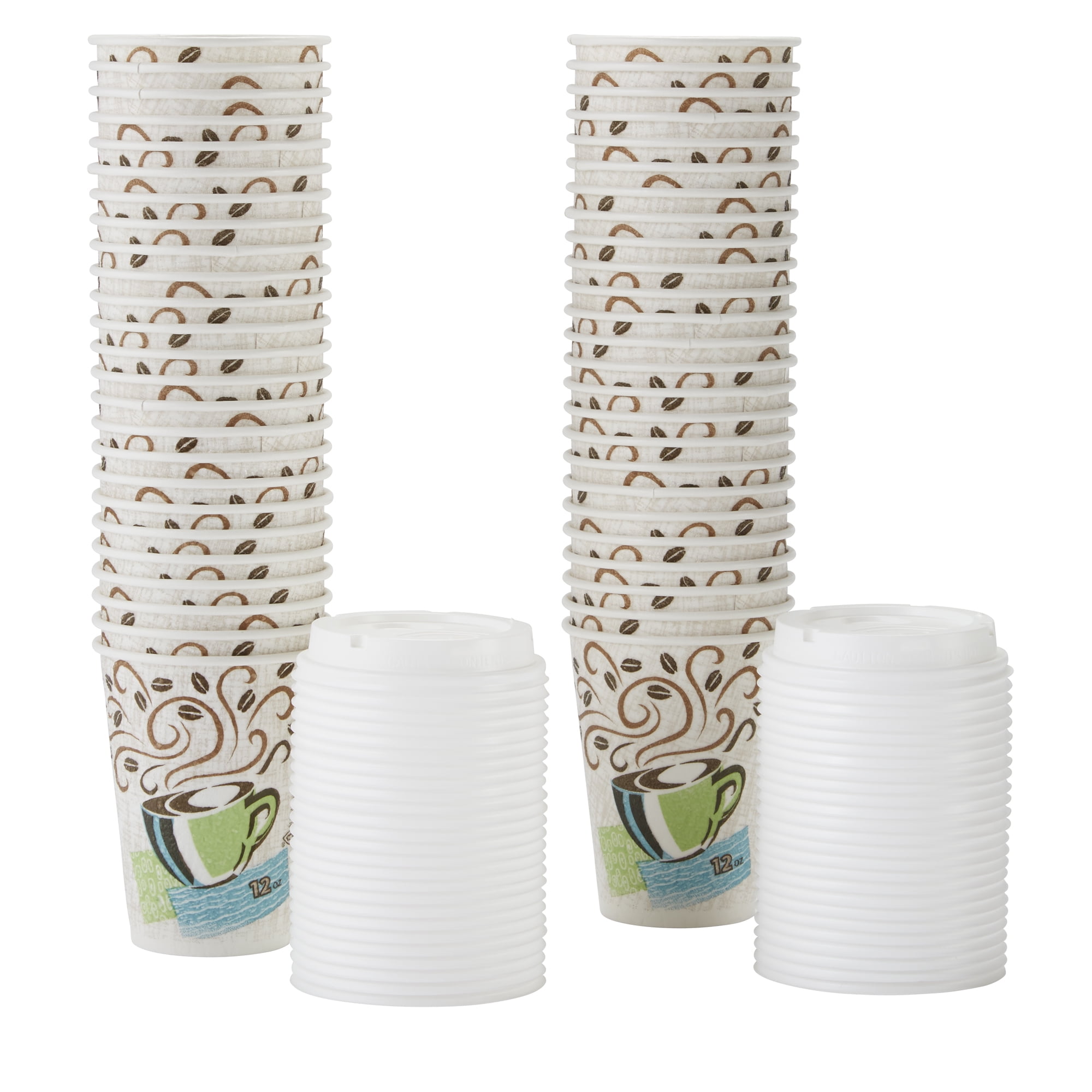Dixie® PerfecTouch® 12 oz. Insulated Paper Hot Coffee Cup and Lid Set