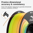 thumbnail image 2 of Filamento para impresora 3D Creality Ender PLA+ Rainbow, 1,75 mm, 1 kg, 2 of 9