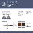 thumbnail image 4 of Prominence Home Emporia 52" Nickel Ceiling Fan with 5 Blades, Integrated LED Light Kit, Remote & Reverse Airflow, 4 of 12