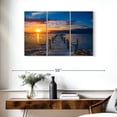 thumbnail image 3 of Elephant Stock Islamorada Dock Wall Art - Horizontal Multi Panel Canvas - Living Room Wall Decor - Nautical Multi Panel - Blue And Brown Decor - 38" x 24", 3 of 8